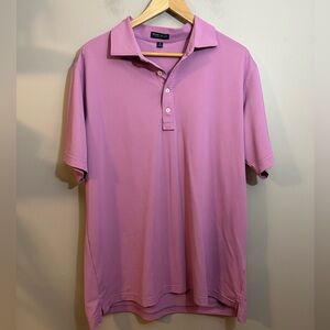 Peter Millar Crown Crafted Purple/Pink Polo Golf Shirt Size XL